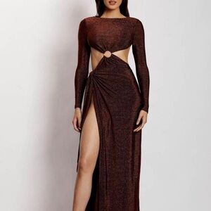 Meshki Christina Backless Maxi Wrap Dress